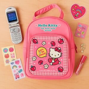 Vintage Y2K Sanrio Hello Kitty Pink Bag Cherries Daisies Let’s Be Friends NWT